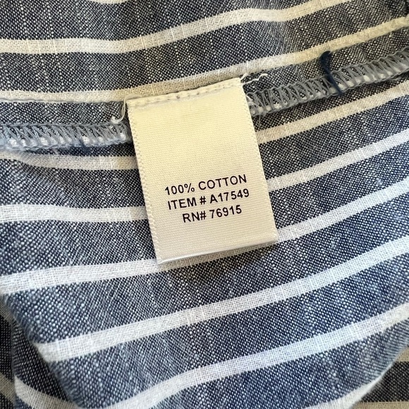 Appleseed’s Blue and White Striped Easy Loose Fit Dress Size 16 - Picture 9 of 12